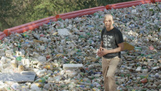 Pictured: The firm's chief executive Fisk Johnson, on a visit to a Plastic Bank collection point. Image: SC Johnson
